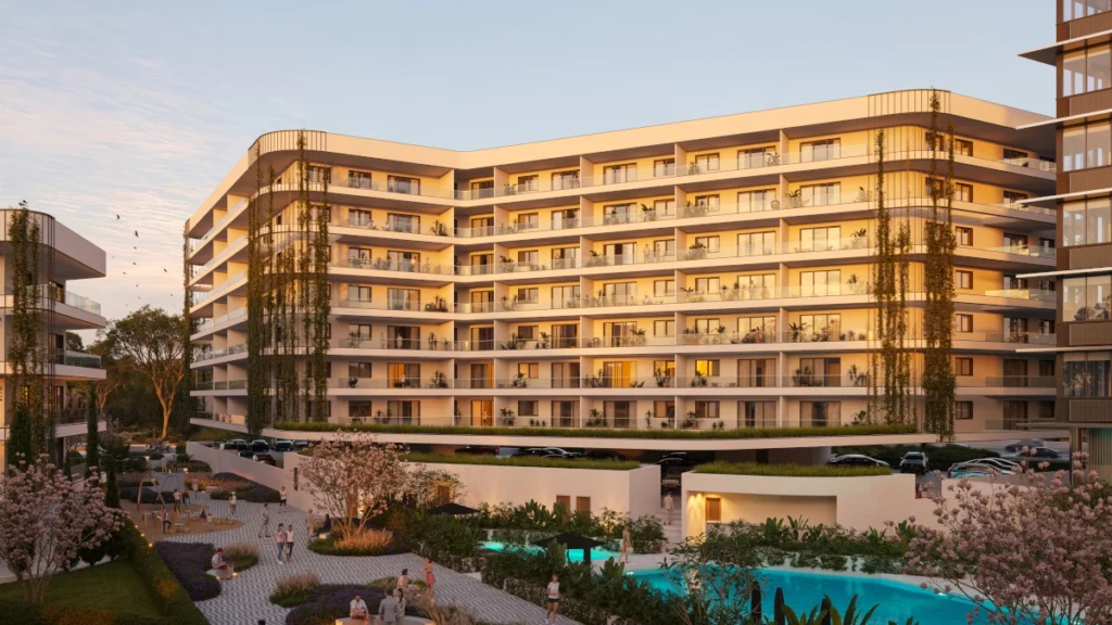 Pool and pathway, Silicon Park, Imperio